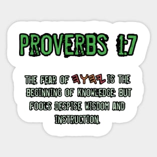 Proverbs 1:7 Sticker